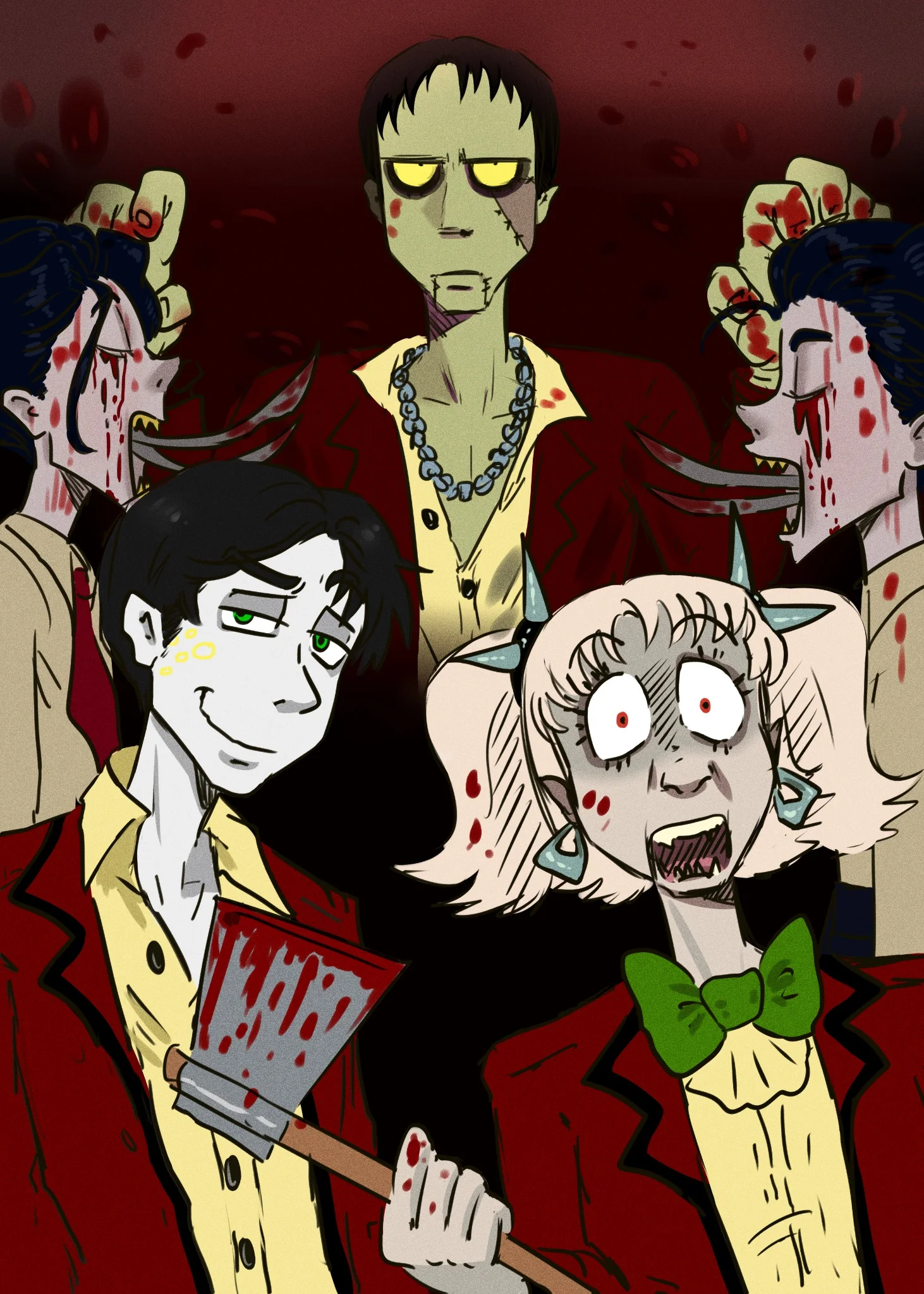 Артура, Роман, Сшитый и пришельцы в виде школьниц